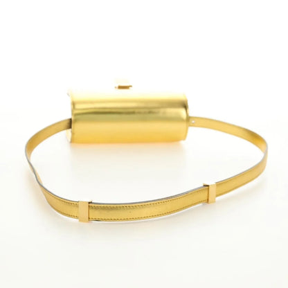 Celine Flap Shoulder Leather, Gold, Leather, Shoulder Bag