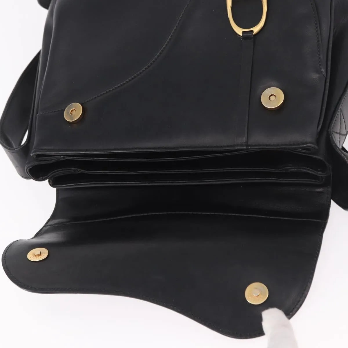 Gucci Vintage Leather, Black, Leather, Shoulder Bag