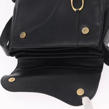 Gucci Vintage Leather, Black, Leather, Shoulder Bag