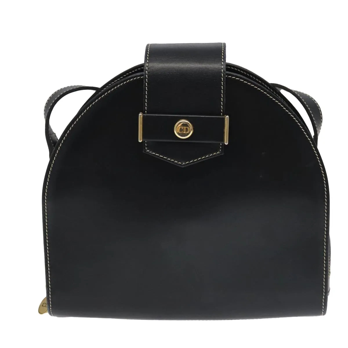 Christian Dior Vintage Leather, Black, Leather, Shoulder Bag