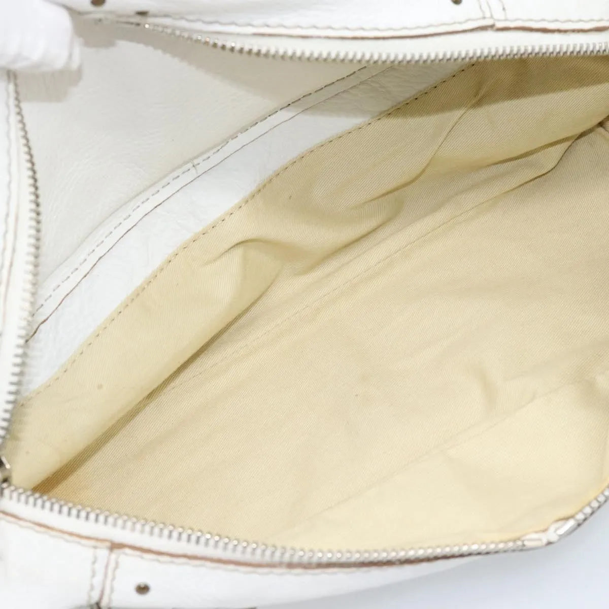 Chloe Paddington Lock Tote Leather, White_gold, Leather, Tote Bag