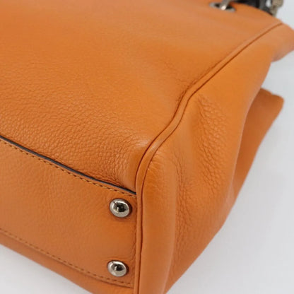 Gucci Bamboo shopper Leather, Orange, Leather, Handbag