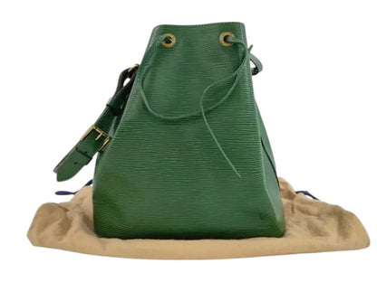 Louis Vuitton Petit Noe Epi Leather, Green, Leather, Shoulder Bag