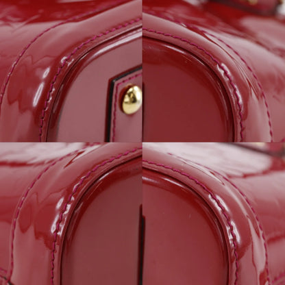 Louis Vuitton Alma Vernis, Red, Patent Leather, Handbag