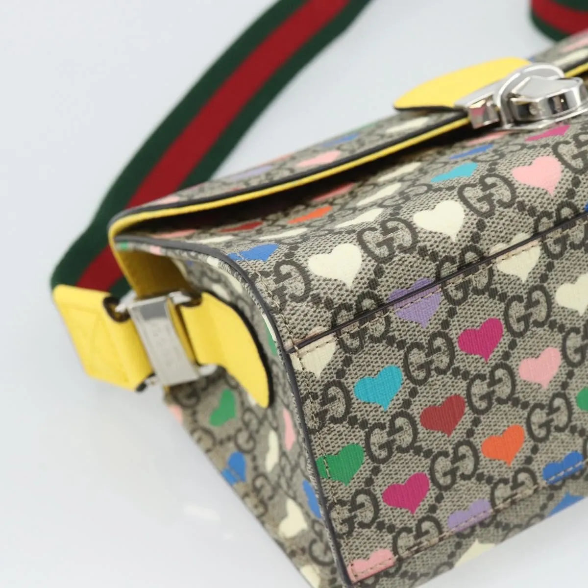 Gucci Children's Top Handle Flap Printed GG Coated Canvas, Beige, Canvas, Handbag