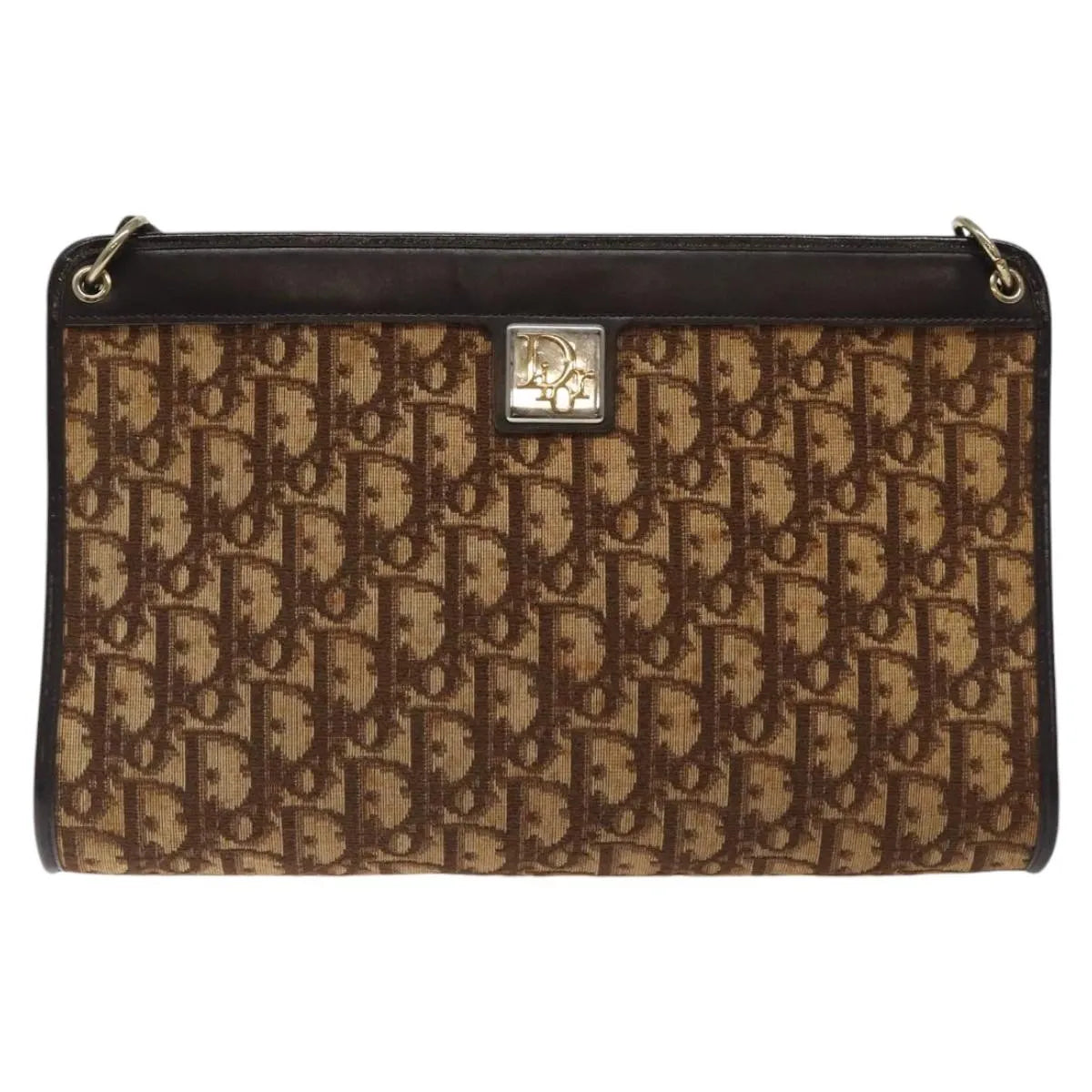 Christian Dior Vintage Trotter Canvas, Brown, Canvas, Shoulder Bag