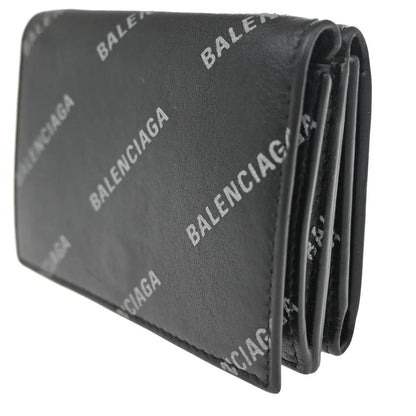 Balenciaga Trifold Leather, Black, Leather, Wallet