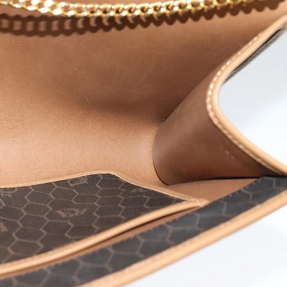 Christian Dior Vintage Honeycomb chain Canvas, Black, Canvas, Shoulder Bag