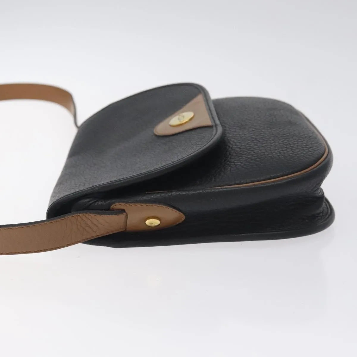 Christian Dior Vintage CD Flap Leather, Black, Leather, Shoulder Bag