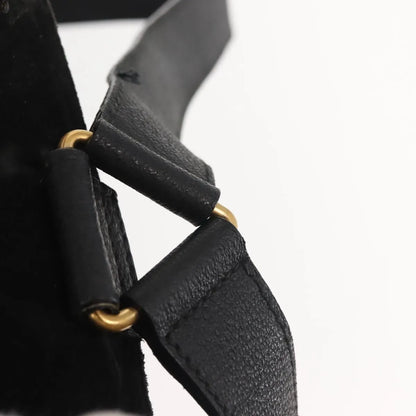 Gucci Vintage Bamboo Suede, Black, Suede, Backpack