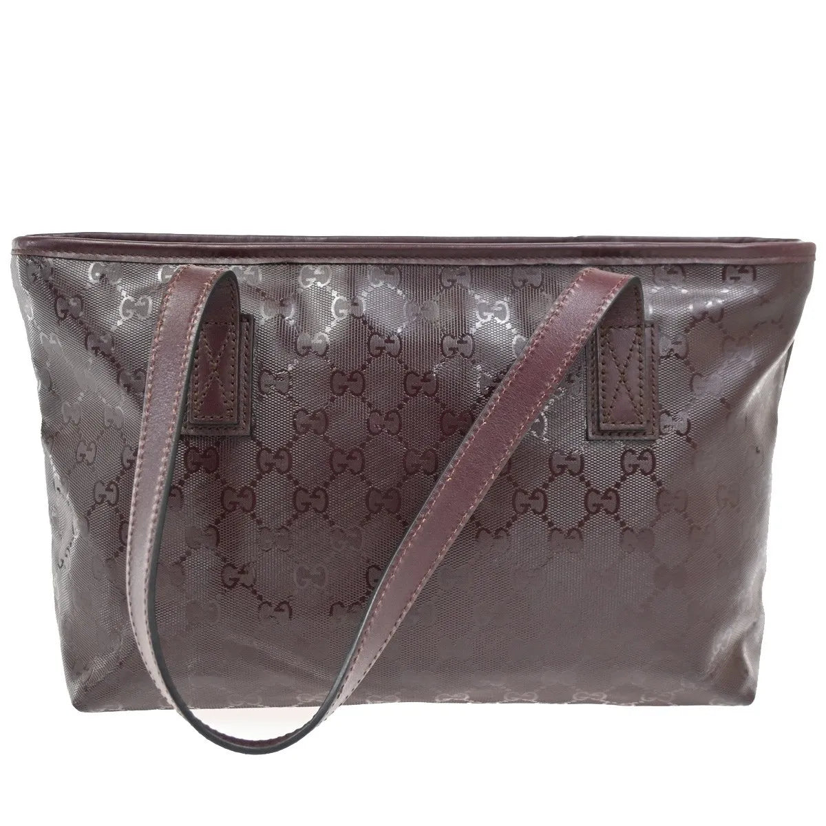 Gucci Plus Tote GG Imprime, Burgundy, PVC, Shoulder Bag