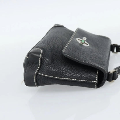 Tiffany & Co. Vintage Leather, Black, Leather, Shoulder Bag