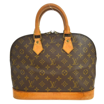 Louis Vuitton Alma Monogram, Brown, Canvas, Handbag