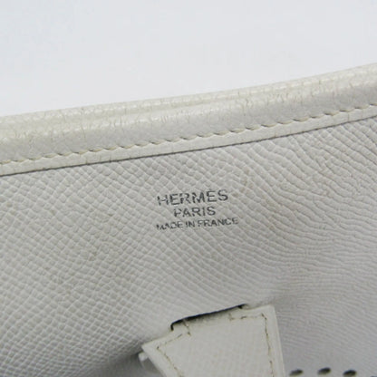 Hermes Evelyne Bag Gen II Epsom, White, Leather, Shoulder Bag