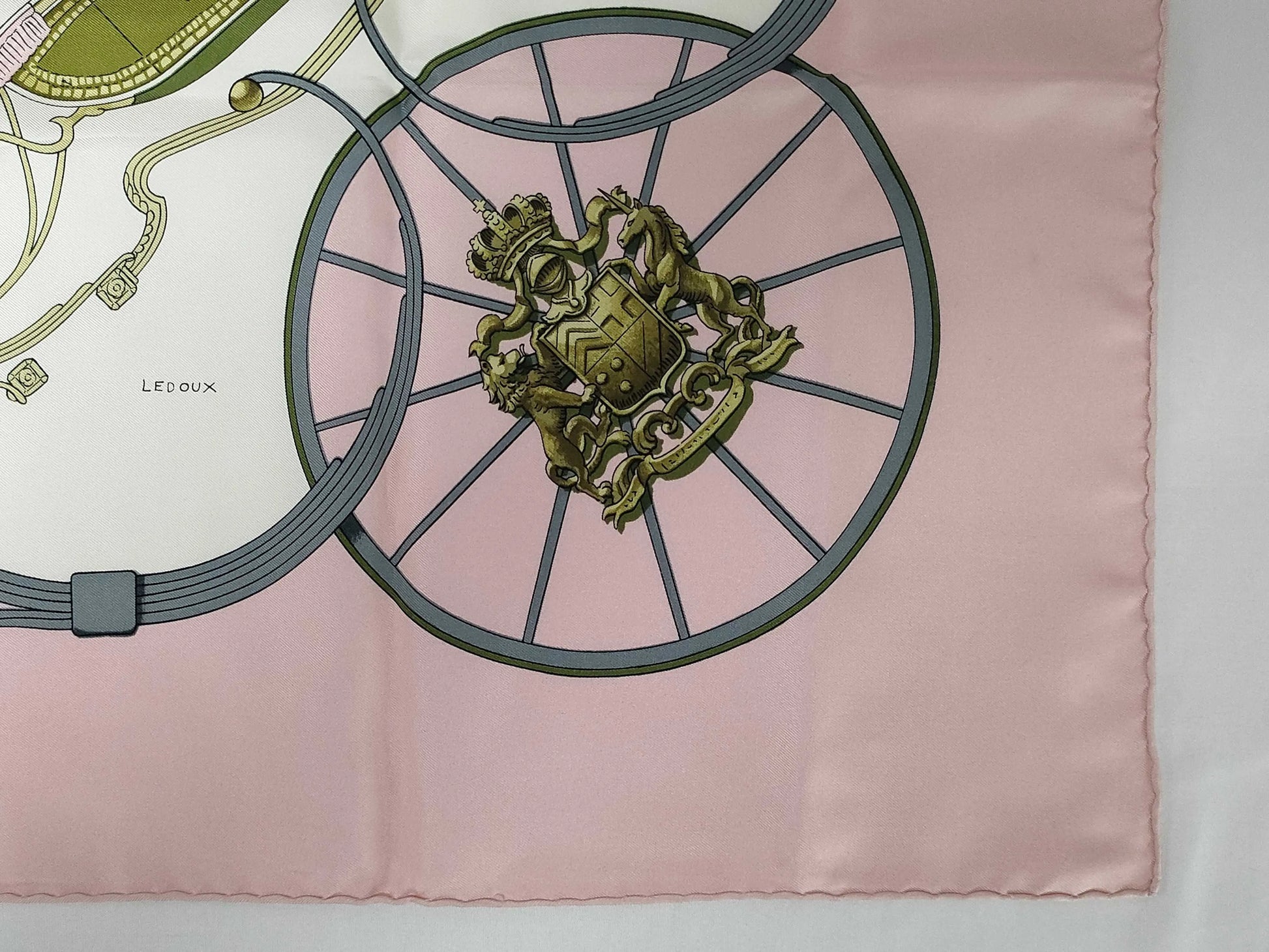 Hermes Carré 90 Silk multicolor, Pink, Silk, Scarf