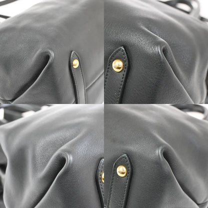 Salvatore Ferragamo Gancini Tote Leather, Black, Leather, Tote Bag