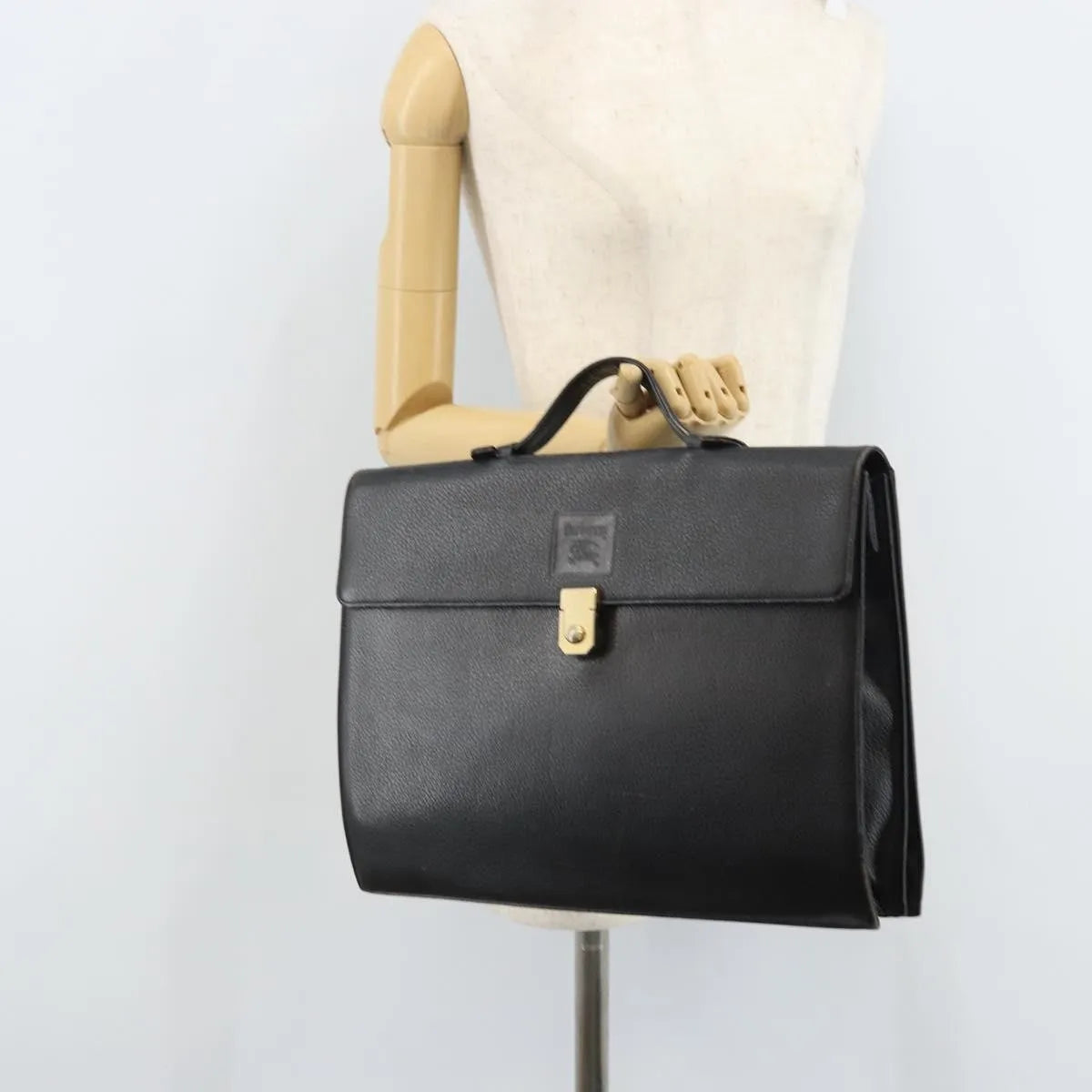 Burberry Vintage Leather, Black, Leather, Briefcase