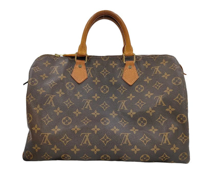 Louis Vuitton Speedy Monogram Canvas, Brown, Canvas, Handbag