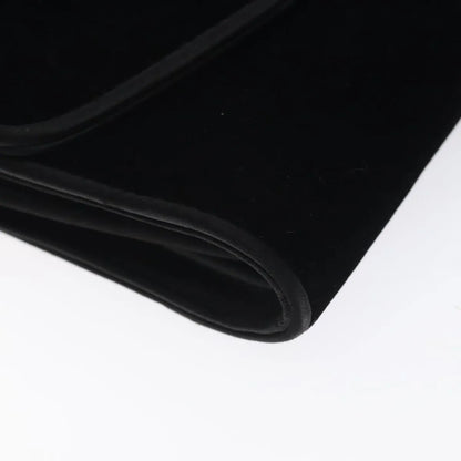 Gucci Vintage Flap Velvet, Black, Velvet, Shoulder Bag