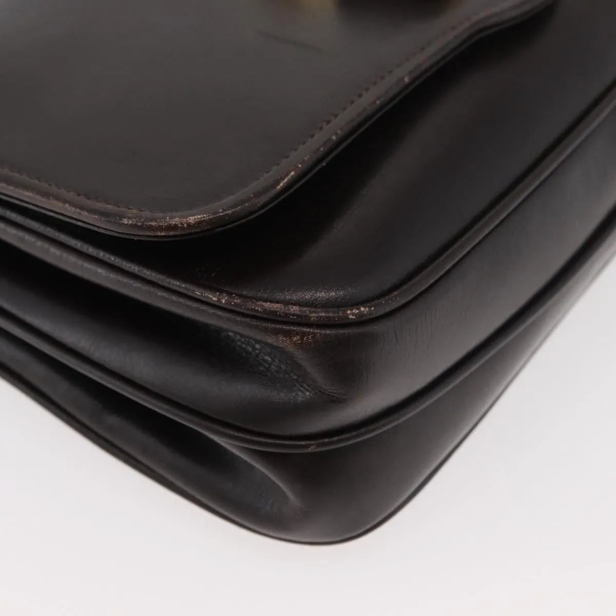 Gucci Vintage Leather, Brown, Leather, Shoulder Bag