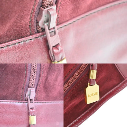 Loewe Amazona Suede, Red, Suede, Handbag