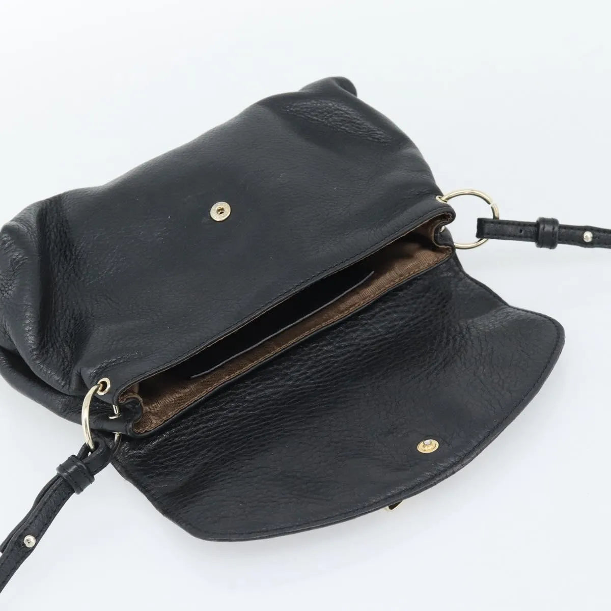 Chloe Lily Leather, Black, Leather, Shoulder Bag