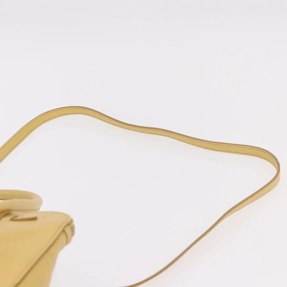 Prada Cuir Frame Double Zip Tote Saffiano Leather, Yellow, Leather, Tote Bag