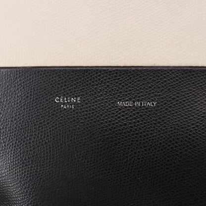 Celine Vertical Bi-Cabas Tote Leather, White, Leather, Tote Bag