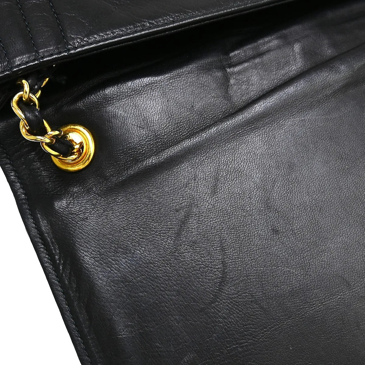 Chanel Vintage CC Envelope Chain Flap Lambskin, Black, Leather, Shoulder Bag