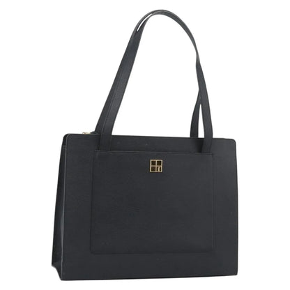 Saint Laurent Vintage Leather, Black, Leather, Tote Bag