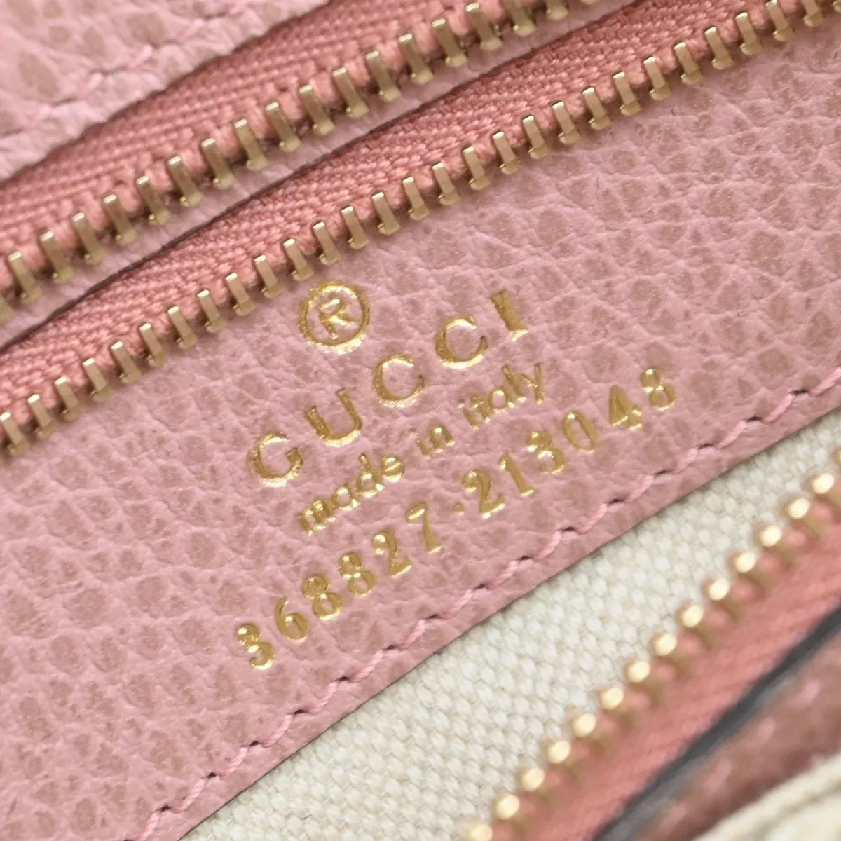 Gucci Swing Pebbled Leather, Pink, Leather, Handbag