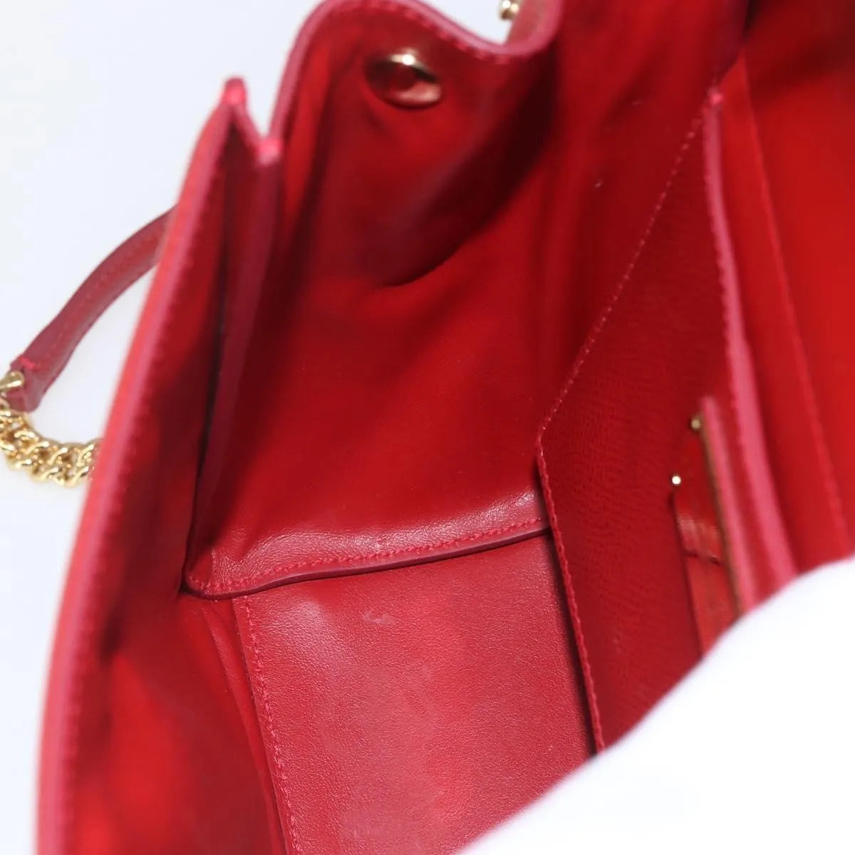 Salvatore Ferragamo Carrie Vara Saffiano Leather, Red, Leather, Shoulder Bag