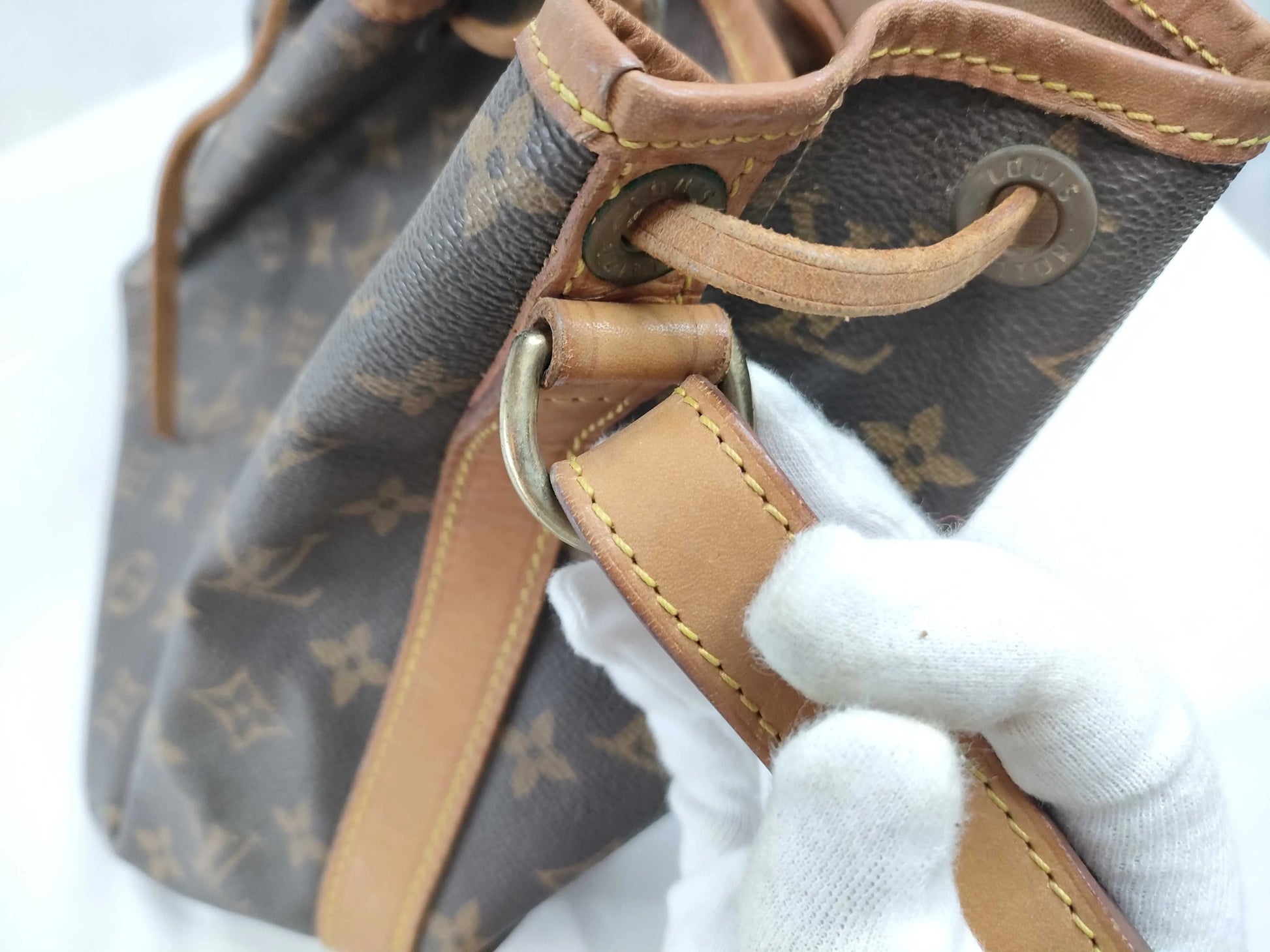 Louis Vuitton Petit Noe Monogram Canvas, Brown, Canvas, Shoulder Bag