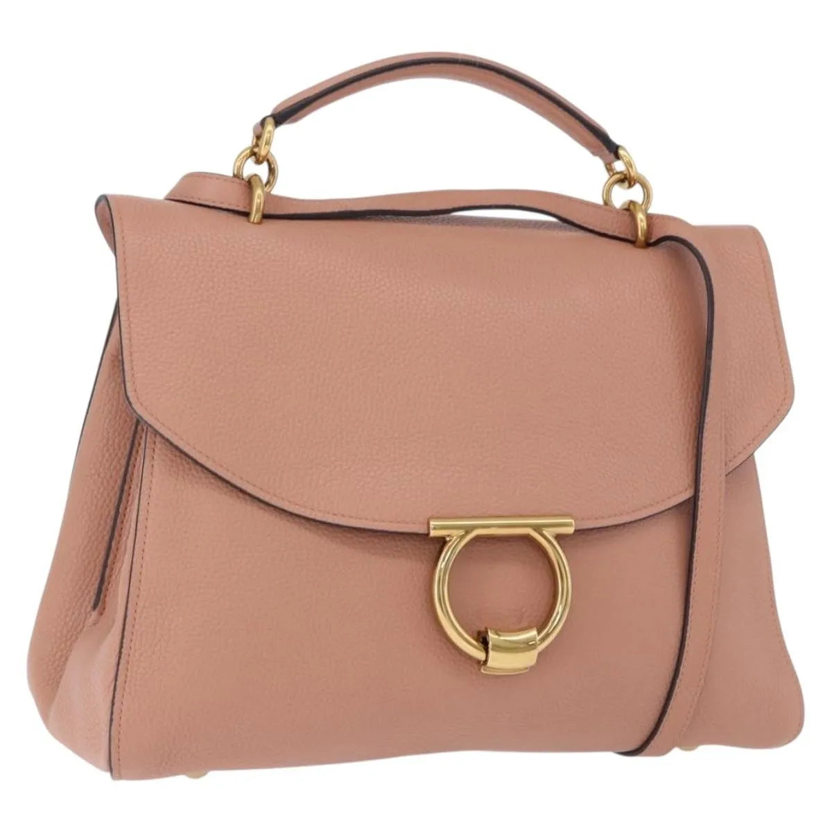 Salvatore Ferragamo Margot Satchel Leather, Pink, Leather, Handbag