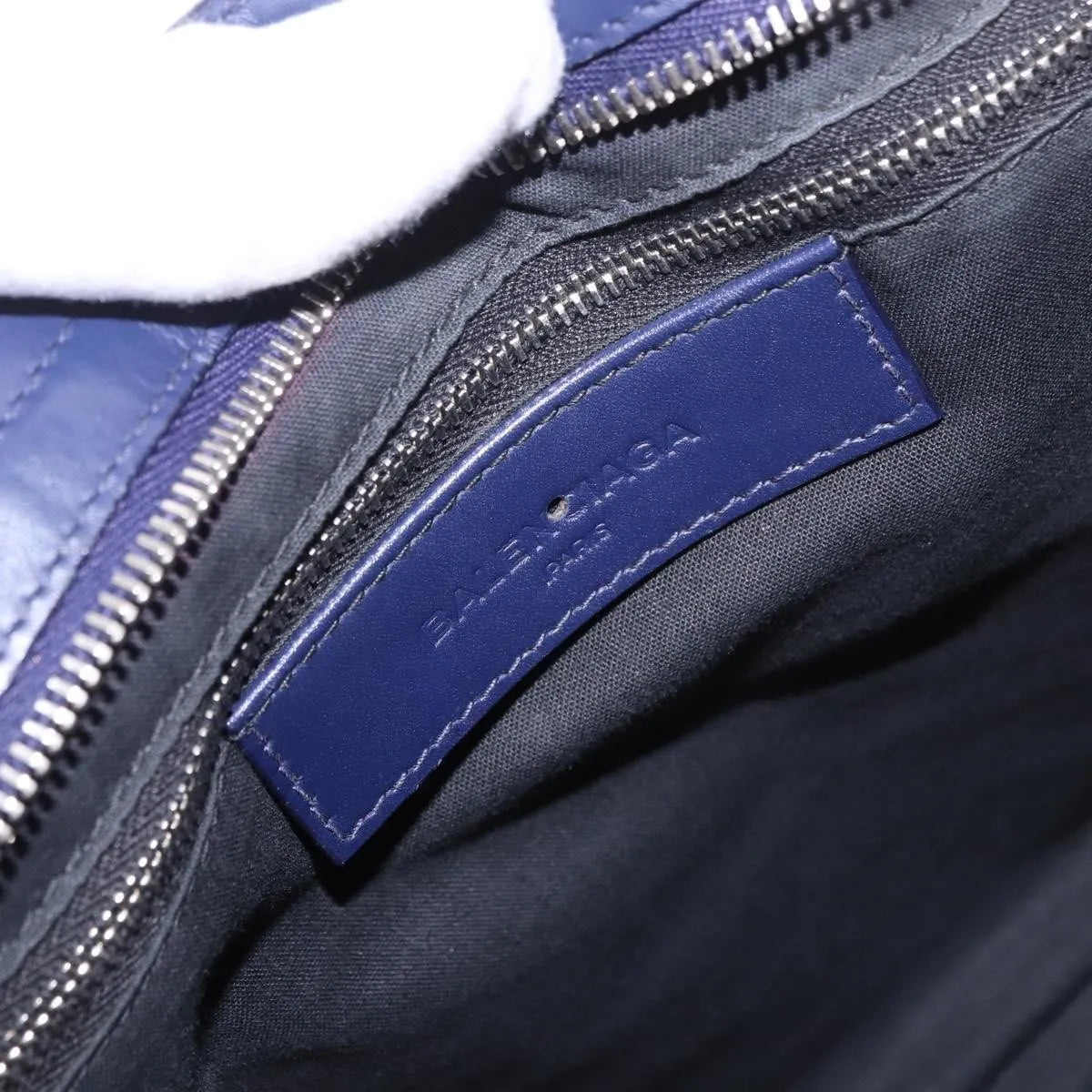 Balenciaga Holiday City Giant Studs Matte Calfskin, Navy, Leather, Handbag