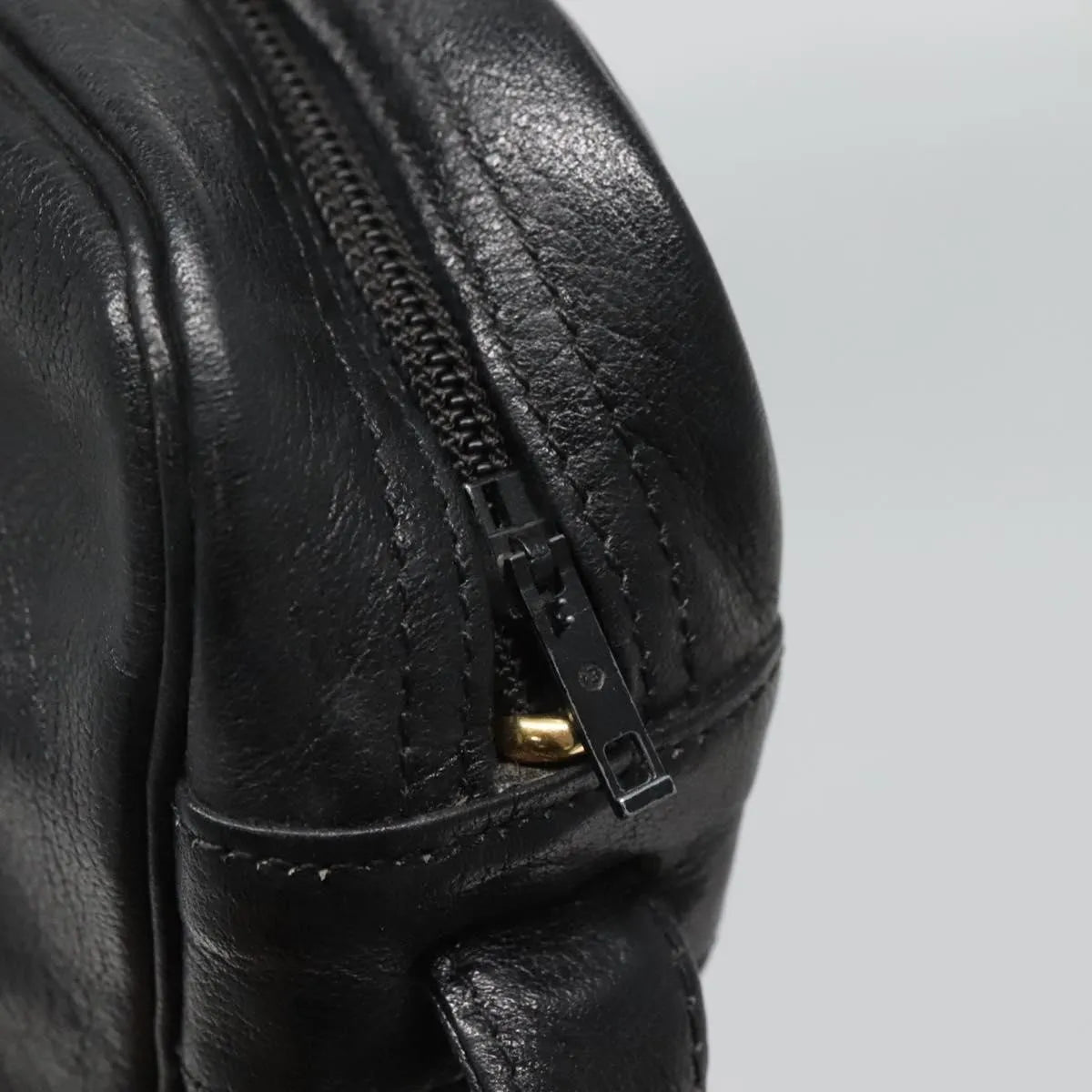 Christian Dior Vintage Leather, Black, Leather, Shoulder Bag