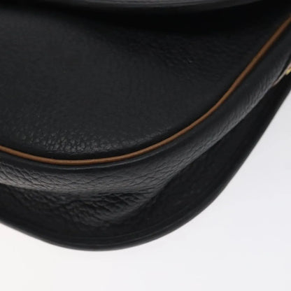 Christian Dior Vintage CD Flap Leather, Black, Leather, Shoulder Bag