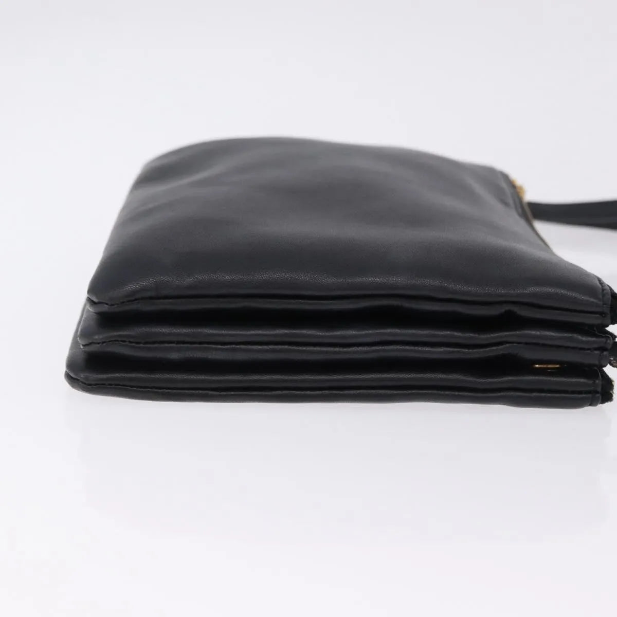 Celine Trio Leather, Black, Leather, Shoulder Bag