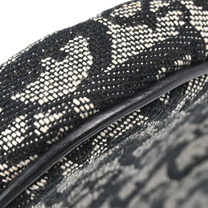 Christian Dior Vintage Saddle Diorissimo Canvas, Black, Canvas, Shoulder Bag