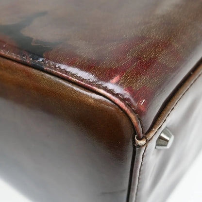 Christian Dior Vintage Lady Dior Patent Patent leather, Brown, Patent Leather, Handbag