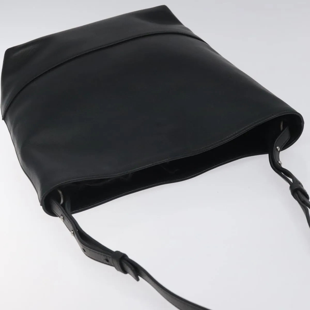 Bottega Veneta Vintage Leather, Black, Leather, Shoulder Bag