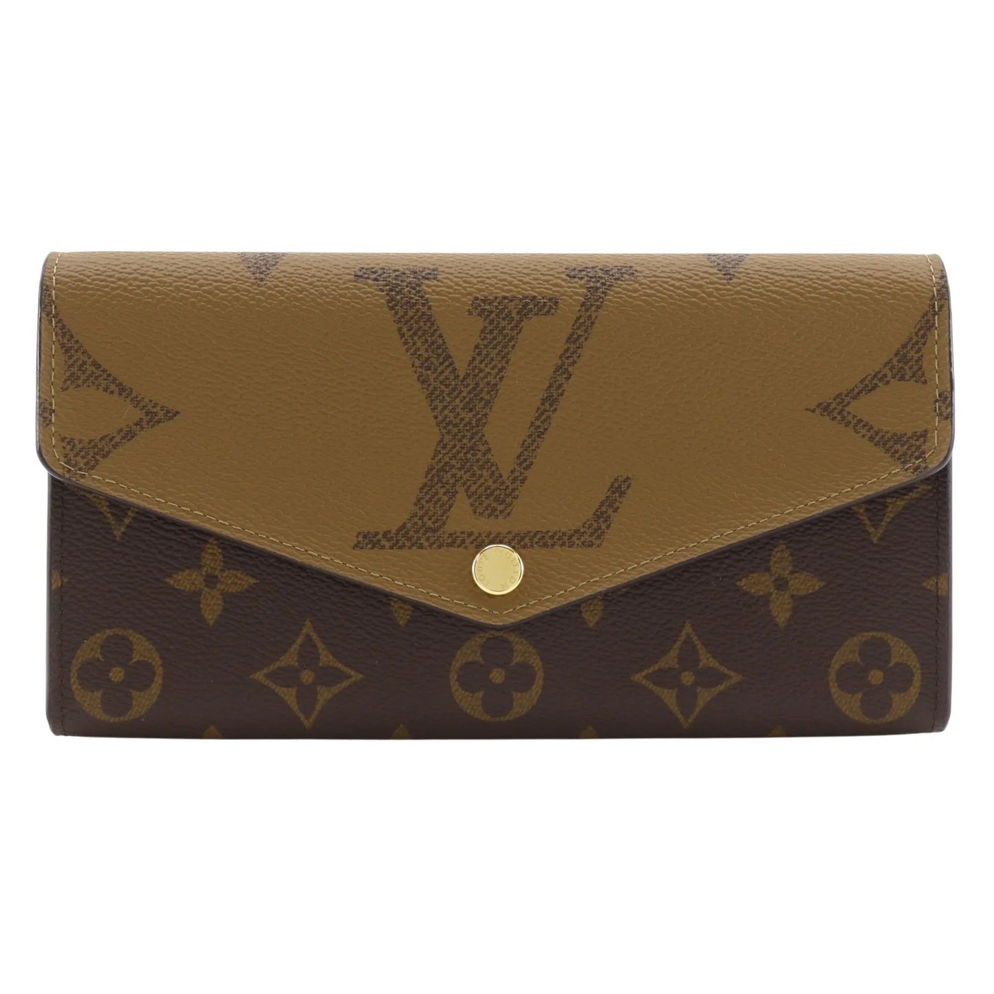 Louis Vuitton Sarah Wallet NM Reverse Monogram Giant and Monogram Canvas, Brown, Canvas, Wallet