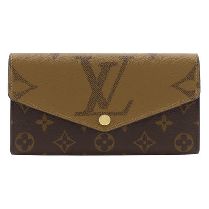 Louis Vuitton Sarah Wallet NM Reverse Monogram Giant and Monogram Canvas, Brown, Canvas, Wallet