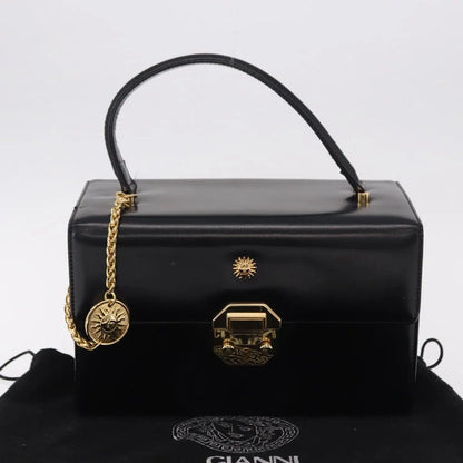 Versace Vintage Leather, Black, Leather, Handbag