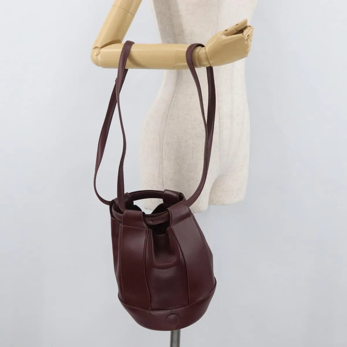 cartier Must de cartier Leather, Burgundy, Leather, Shoulder Bag