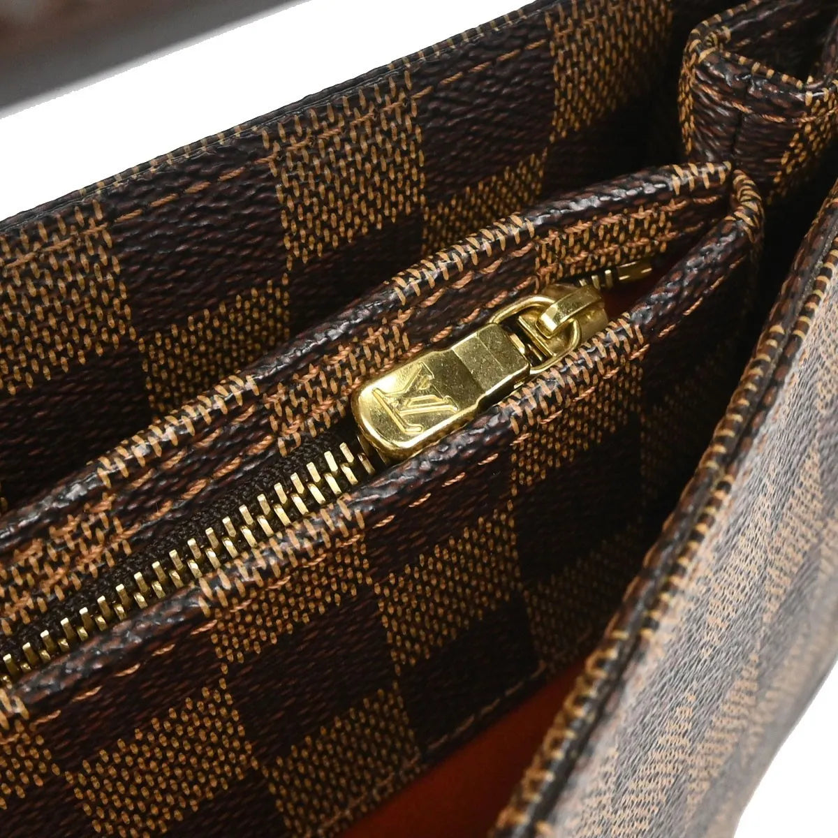 Louis Vuitton Aubagne Damier, Brown, Canvas, Shoulder Bag