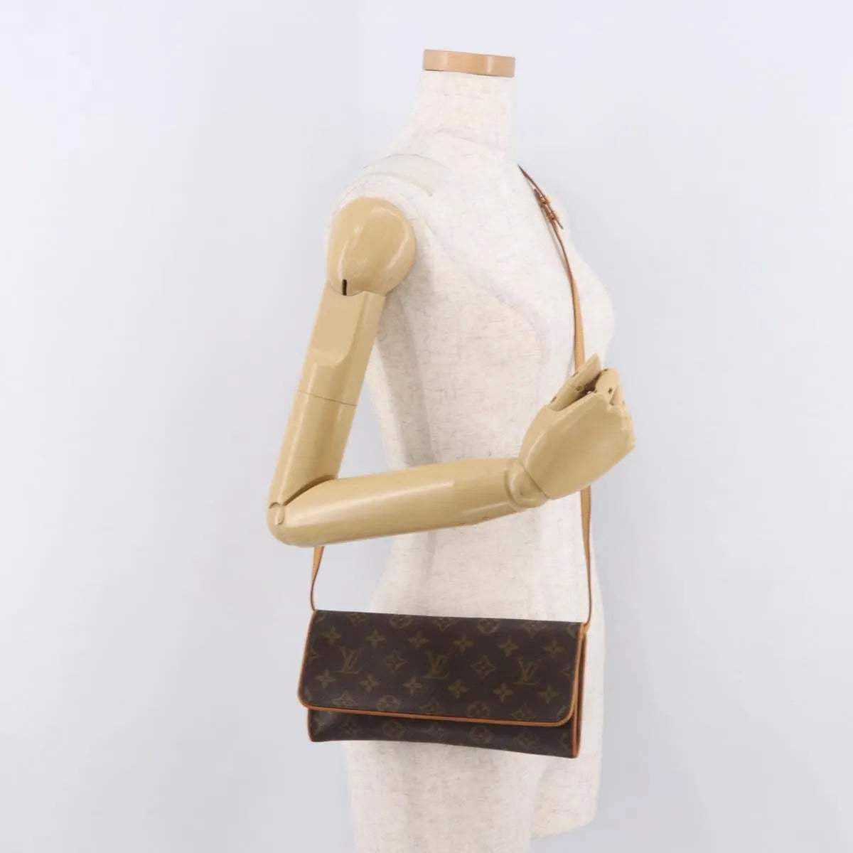 Louis Vuitton Twin Monogram Canvas, Brown, Canvas, Clutch