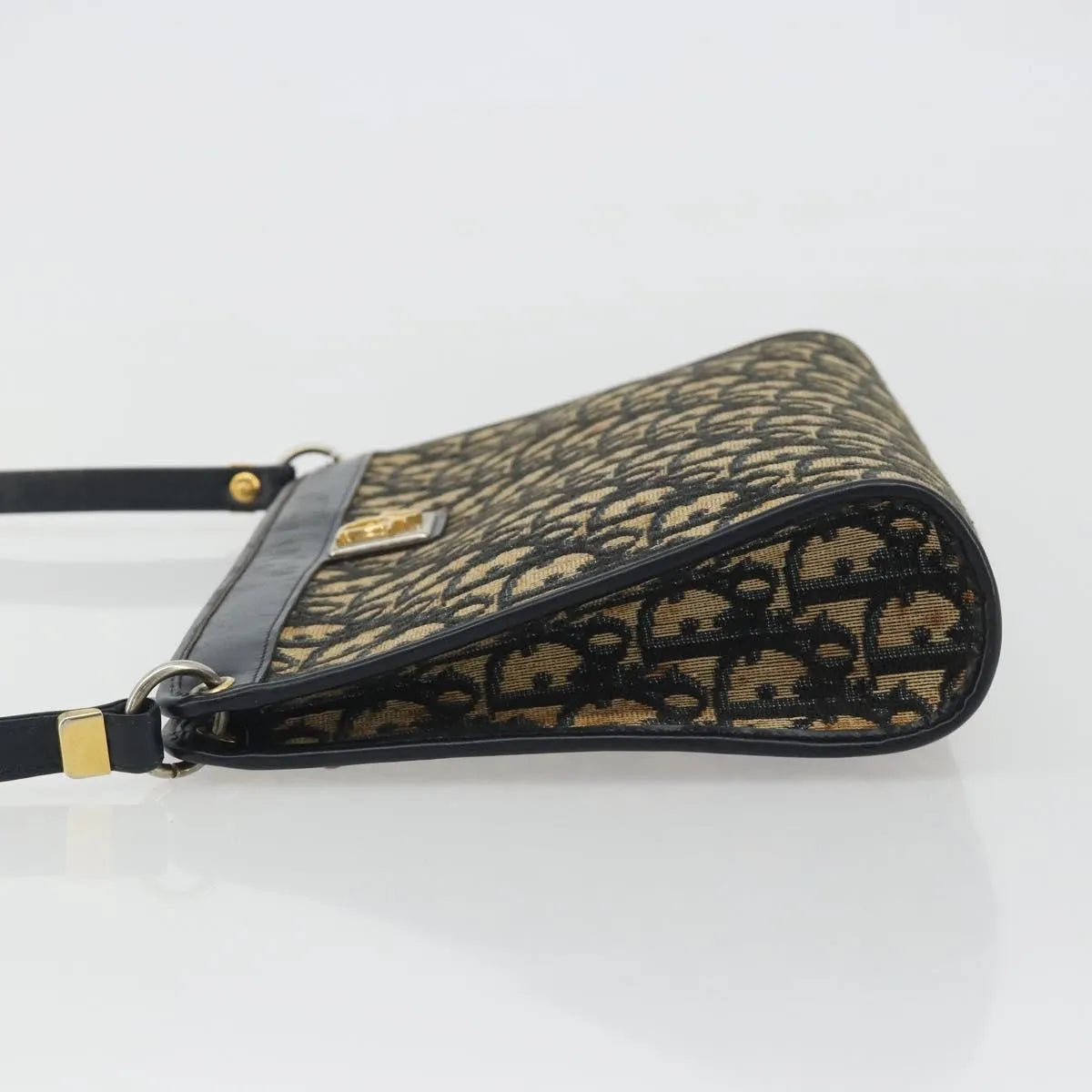 Christian Dior Vintage Trotter Canvas, Navy, Canvas, Shoulder Bag