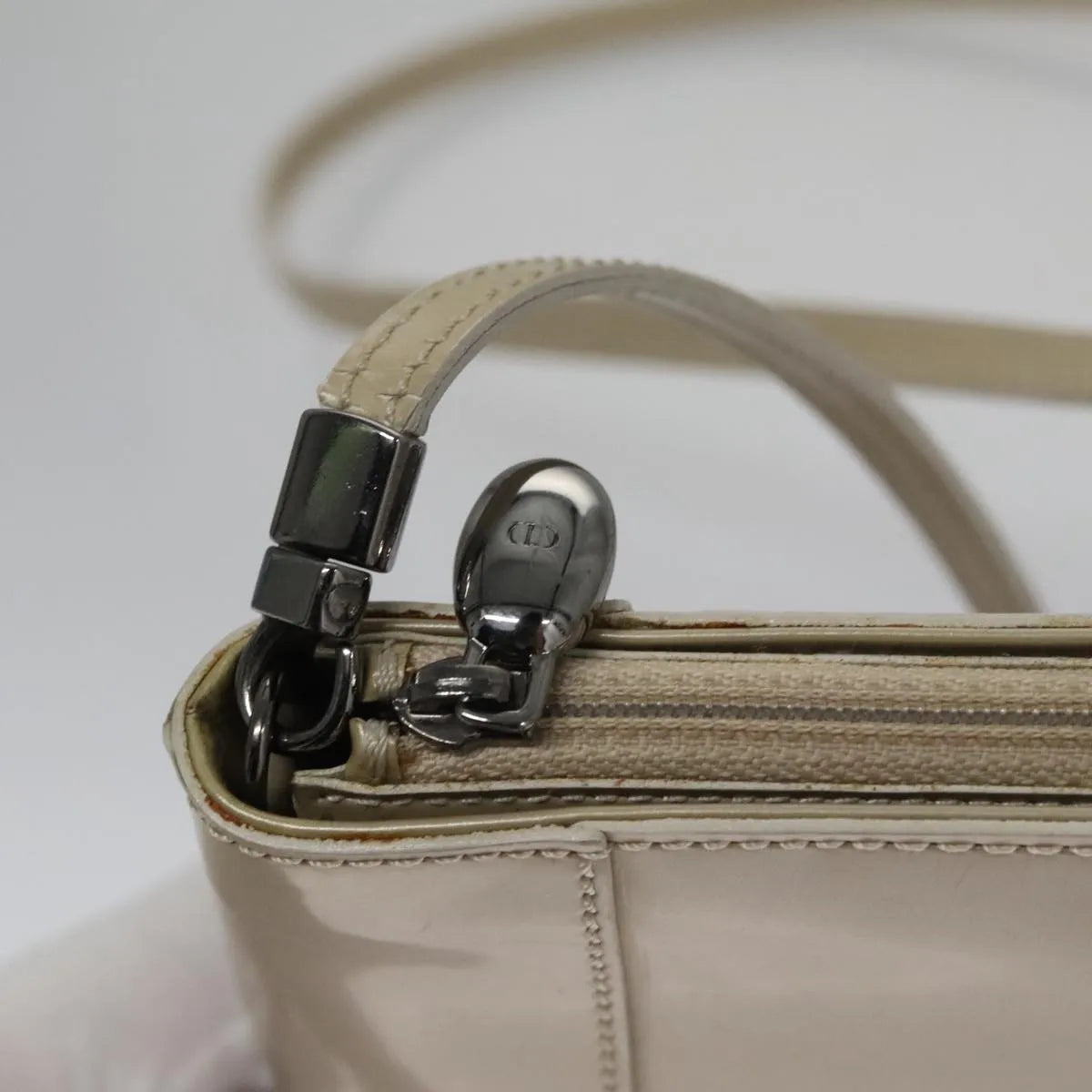 Christian Dior Shoulder Patent leather, Beige, Patent Leather, Shoulder Bag