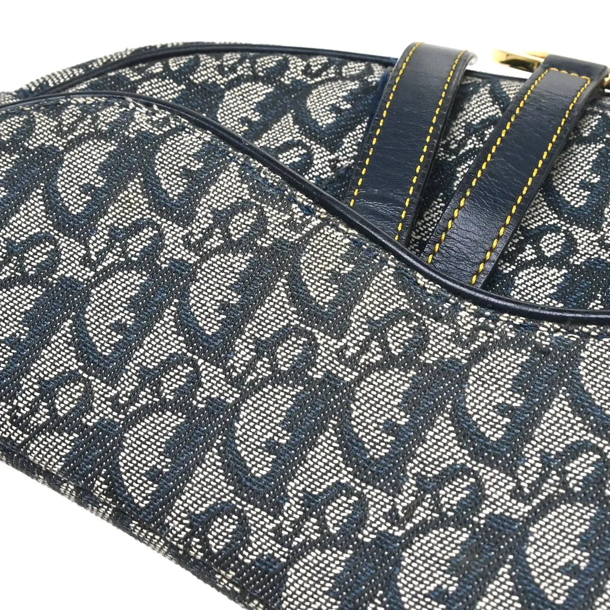 Christian Dior Vintage Trotter Canvas, Navy, Canvas, Handbag